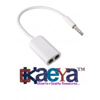 OkaeYa 3.5mm Stereo Audio Male To 2 X 3.5 mm Female Earphone Splitter Cable Adapter